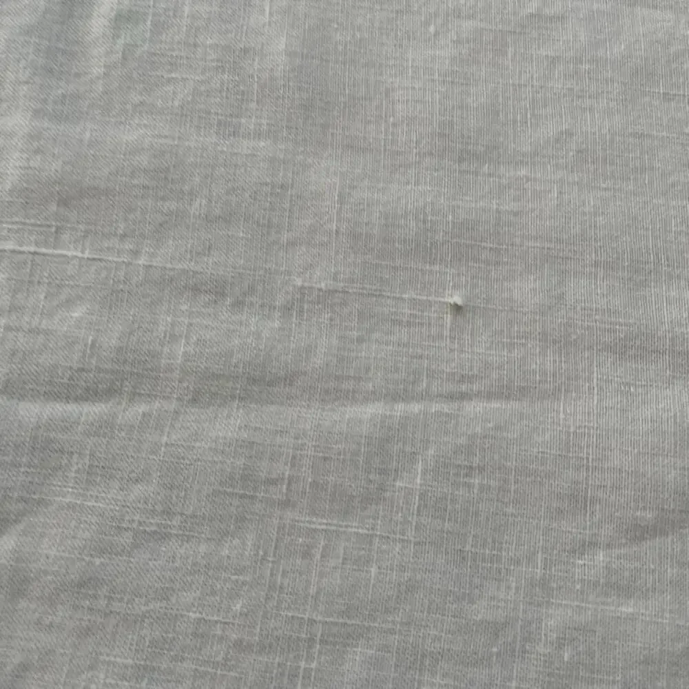 Vintage Off White Linen Tablecloth 47